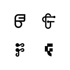 vector logo of the initial F