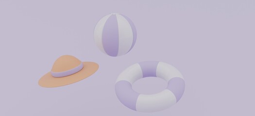 Pastel Travel and Vacation 3D Illustrations &ndash; Luggage, Cars, and Summer Essentials in a Playful, Minimalist Style