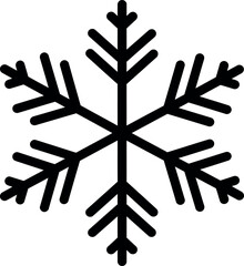 Minimalist snowflake icon