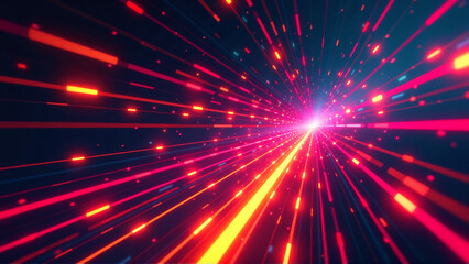 Obraz premium Vibrant Data Stream Seamless Pattern