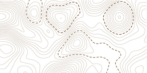 Minimal Line Art Topographic Map for Design and Illustration