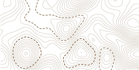 Modern geographic map illustration featuring elevation contours. Simple and clean design for technical or creative use. Great for educational or outdoor planning themes