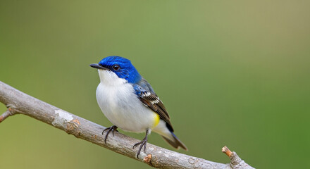 blue tit perched on a branch