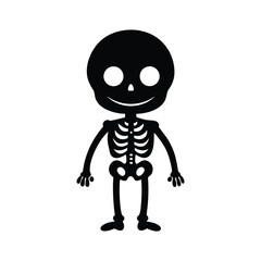Cute Cartoon Skeleton Illustration for Halloween and Day of the Dead Designs