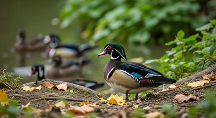 mandarin duck in the park