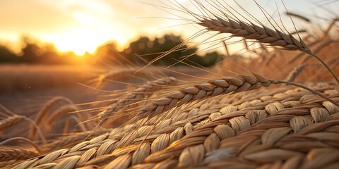  woven straw texture in warm sunlight