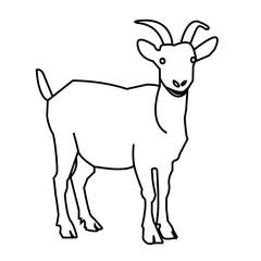 Goat Icon with White Background