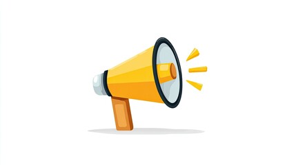 Yellow Megaphone Pixel Art Illustration