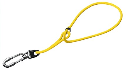 Yellow Nylon Dog Leash with Metal Clip