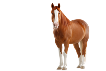 Chestnut horse with a blaze