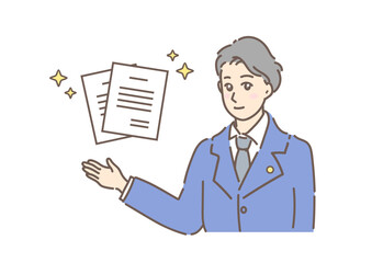 弁護士・行政書士・司法書士・弁理士・税理士・土地家屋調査士・社会保険労務士の人物アイコン イラスト