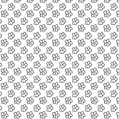 Cute hand drawn doodle abstract geometric floral seamless pattern. Black and White.