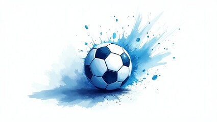 arte de uma bola em tinta azul