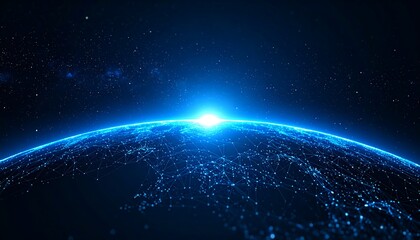 Fototapeta premium Digital planet, network of connections