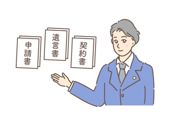弁護士・行政書士・司法書士・弁理士・税理士・土地家屋調査士・社会保険労務士の人物アイコン イラスト
