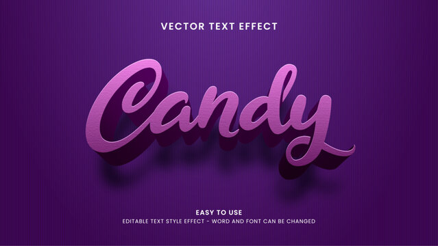 candy editable text effect