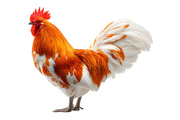 Fototapeta premium Vibrant Rooster in Orange and White