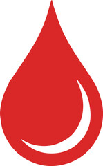 Fototapeta premium red blood droplet vector symbol for medical research, plasma transfusion, health, donation, clinic, hospital and charity