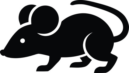 Fototapeta premium Cute Little Mouse Silhouette 