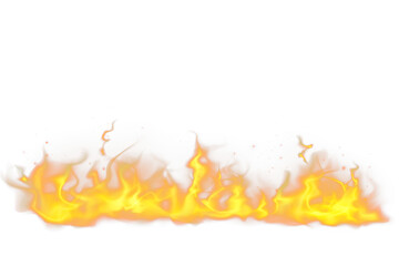 Burning Flame Border Effect – Transparent Fire Overlay, fire flames isolated on white background