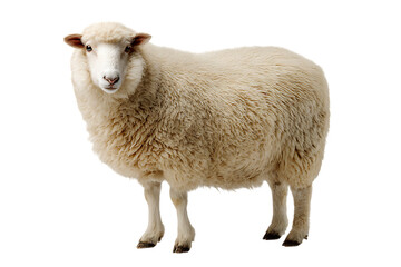 Obraz premium Fluffy sheep against black background