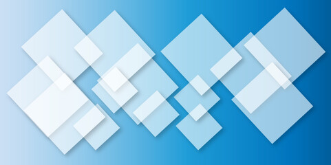 Blue background Abstract Geometric pattern light. material in triangle diamond and blue squares shapes. Blue technology square business background with motion gradient blue light effect. colorful wall