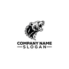 Roaring Bear Head Logo Design