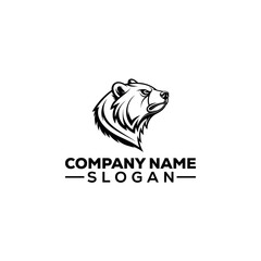 Roaring Bear Head Logo Design