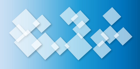 Blue background Abstract Geometric pattern light. material in triangle diamond and blue squares shapes. Blue technology square business background with motion gradient blue light effect. colorful wall