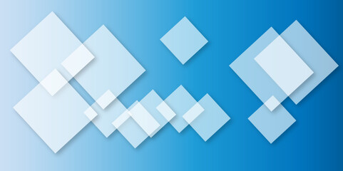 Blue background Abstract Geometric pattern light. material in triangle diamond and blue squares shapes. Blue technology square business background with motion gradient blue light effect. colorful wall