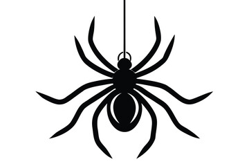 spider hanging vector icon