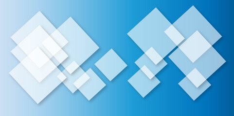 Obraz premium Blue background Abstract Geometric pattern light. material in triangle diamond and blue squares shapes. Blue technology square business background with motion gradient blue light effect. colorful wall