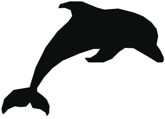 silhouette of a dolphin