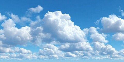 Cloud Scape with Blue Sky and White Clouds