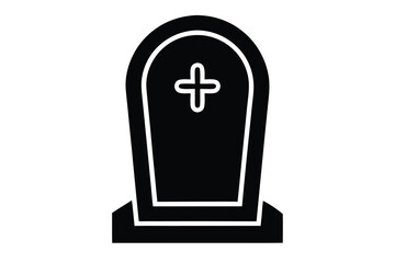 Obraz premium tombstone rip vector icon