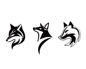 fox head logo vector