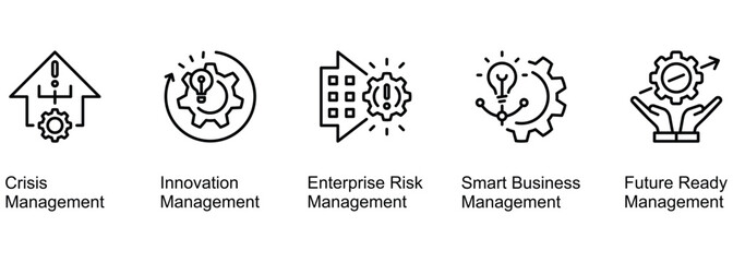Management Terms In Business banner web icon vector illustration
