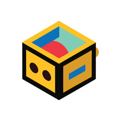 audio story box children toys vector art