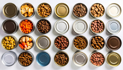 Canned pet food dog cat food variety assortment