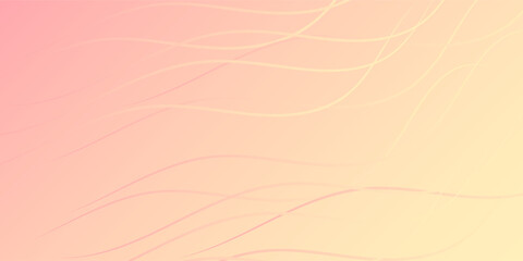 Abstract Wavy Pink Gradient Background With Delicate Lines and Soft Aesthetic. vector illustration, banner