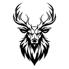 Obraz premium Deer skull with horns