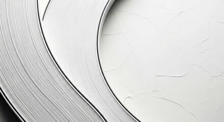 Elegant Abstract Curves of White Paper Texture Layering
