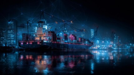 Fototapeta premium ship on the river