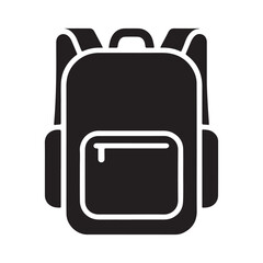Backpack icon symbol. Backpack silhouette vector. Illustration eps 10