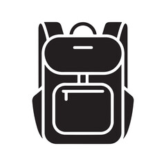 Backpack icon symbol. Backpack silhouette vector. Illustration eps 10