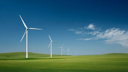 Fototapeta premium wind turbines farm