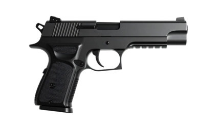 Pistol handgun weapon isolated on transparent background