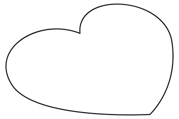 A heart line icon symbolizing love in outline style drawn in continuous single line vector illustrator
