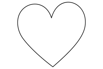 A heart line icon symbolizing love in outline style drawn in continuous single line vector illustrator
