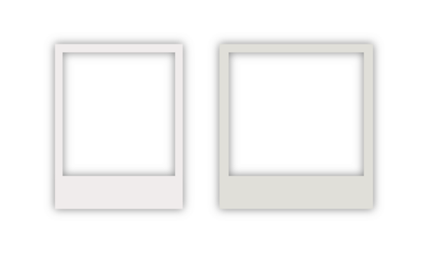 Empty Photo Frames Isolated on White Background PNG